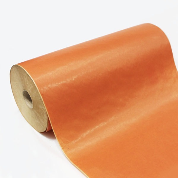 Orange Ribbed Kraft Paper Roll 1